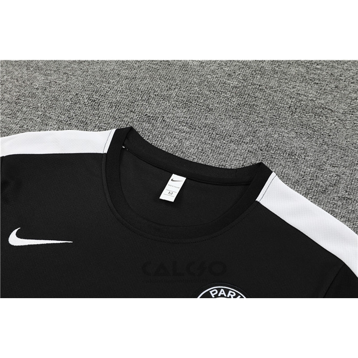 Tuta da Track Paris Saint-Germain Manica Corta 2023-2024 Nero - Pantaloncini